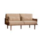 Modern Sheesham Rattan 2-Seater Sofa