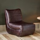 Nevia Ribbed Leather Chair