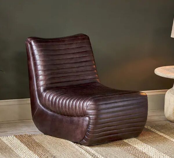 Nevia Ribbed Leather Chair