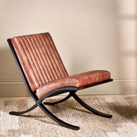 Nariman Ribbed Leather Lounger