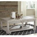 Hanna Lift Top Cocktail Table in Whitewash