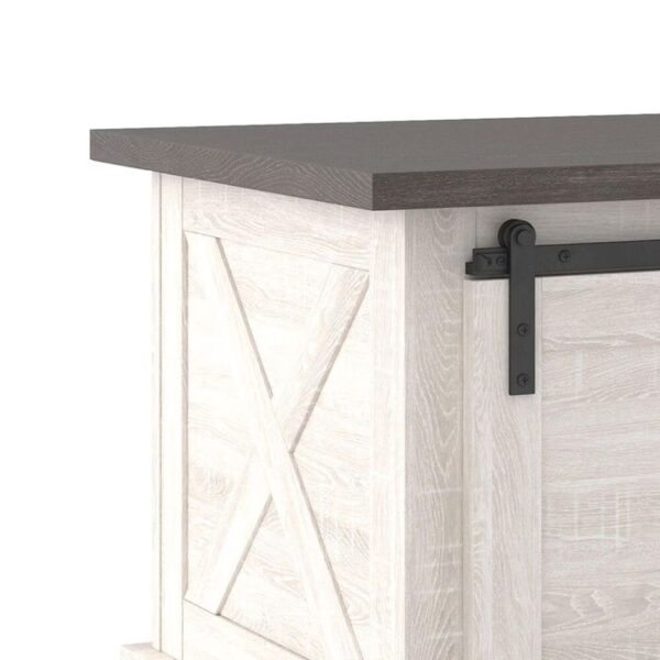 Maria Cocktail Table in Gray and Antiqued White