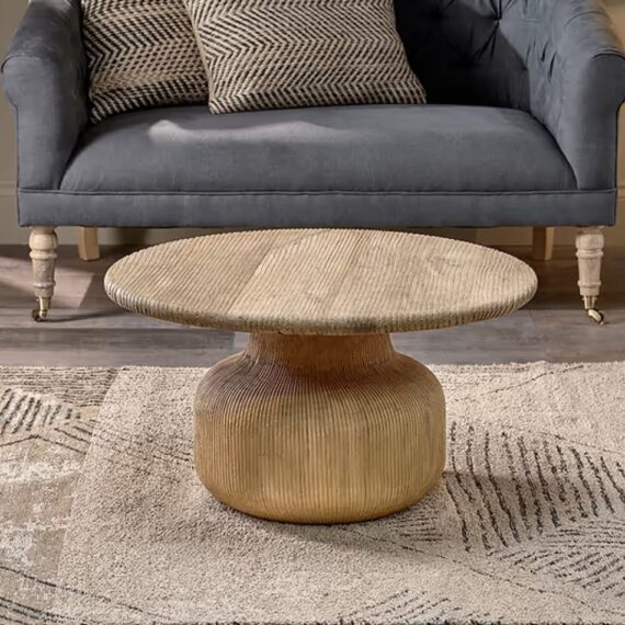 Vihana 1 Grooved Wood Coffee Table