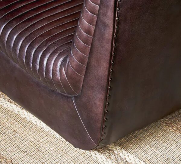 Nevia Ribbed Leather Chair