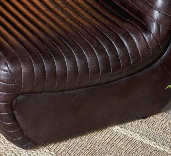 Nevia Ribbed Leather Chair