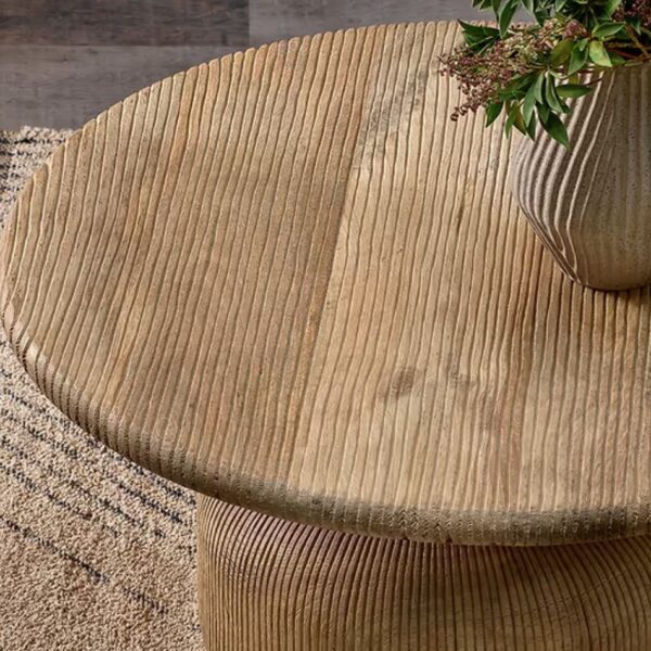 Vihana 1 Grooved Wood Coffee Table