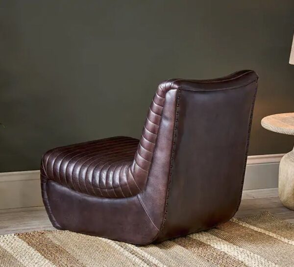 Nevia Ribbed Leather Chair