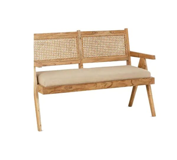 Nariman acacia and cane sofa