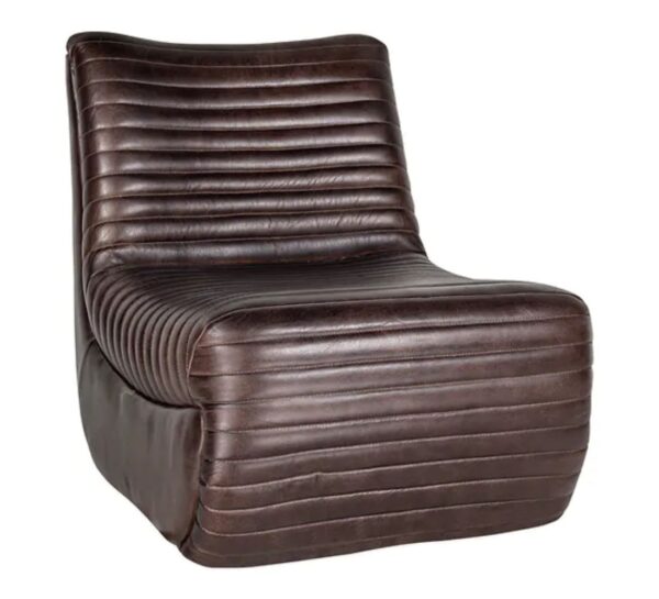 Nevia Ribbed Leather Chair