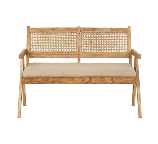 Nariman acacia and cane sofa