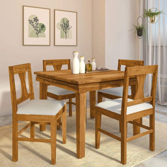 Media Sheesham Wood 4 Seater Dining Set