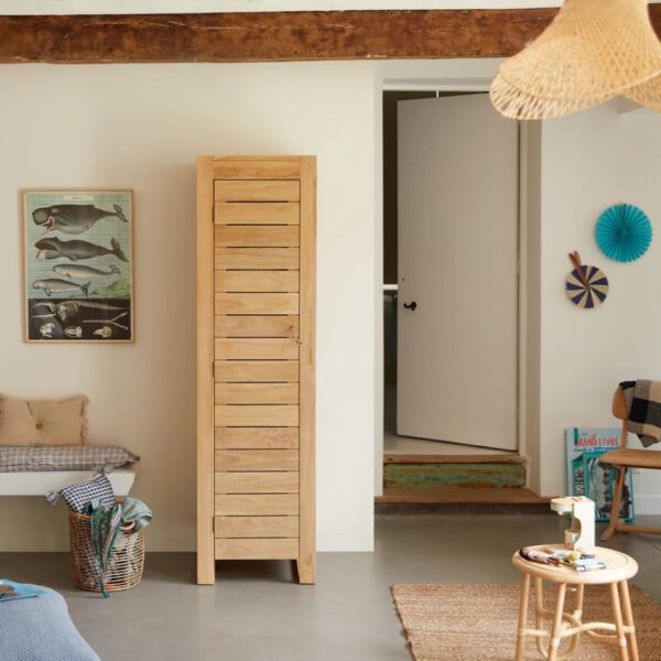 Mini Kids single wardrobe in solid teak