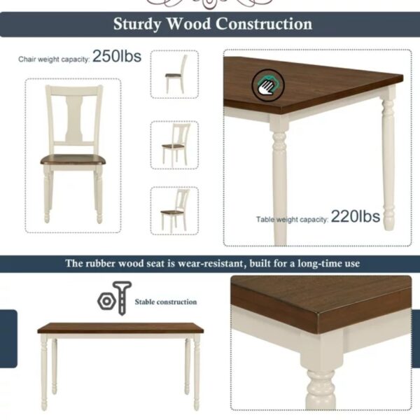 Hidege Farmhouse Dining Table Set