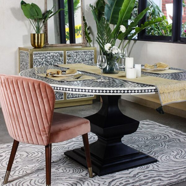 OLIVIA PEDESTAL DINING TABLE