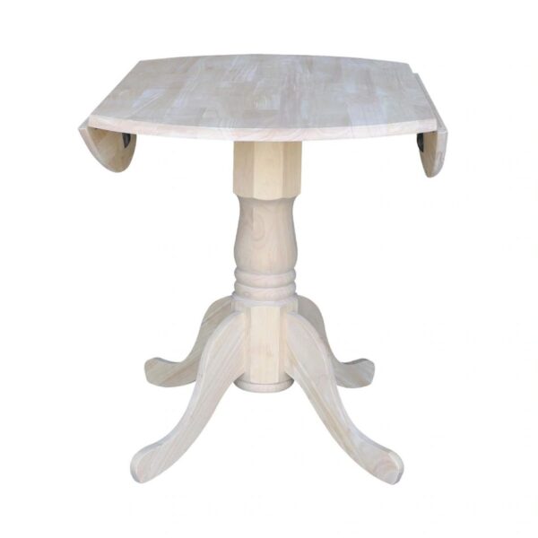 Willow Unfinished Round 36-inch Drop-leaf Dining Table